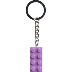 LEGO® 854304 CLASSIC Přívěsek na klíče – levandulová kostka 2x4