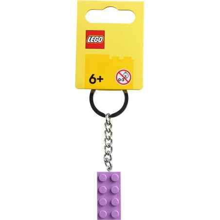 LEGO® 854304 CLASSIC Přívěsek na klíče – levandulová kostka 2x4