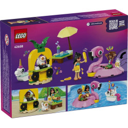 LEGO® 42658 FRIENDS Zábava u bazénu s jednorožcem a plameňákem
