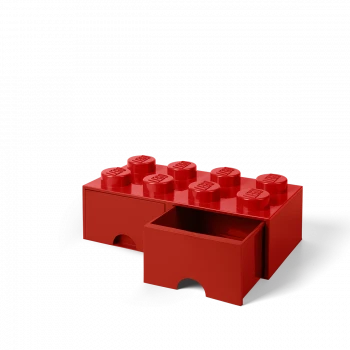 LEGO® STORAGE BOX 8 Úložný box červený s šuplíky