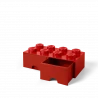 LEGO® STORAGE BOX 8 Úložný box červený s šuplíky