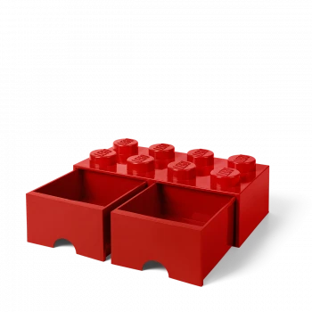 LEGO® STORAGE BOX 8 Úložný box červený s šuplíky