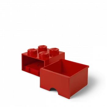 LEGO® STORAGE BOX 4 Úložný box červený s šuplíky