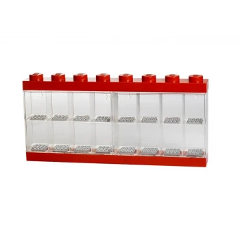 LEGO® sběratelská vitrínka na 16 minifigurek - červená