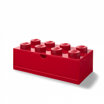 LEGO® STORAGE Stolní box 8 se zásuvkou červený