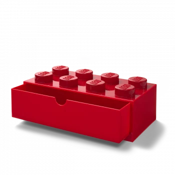 LEGO® STORAGE Stolní box 8 se zásuvkou červený