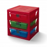 LEGO® STORAGE organizér se třemi zásuvkami červený