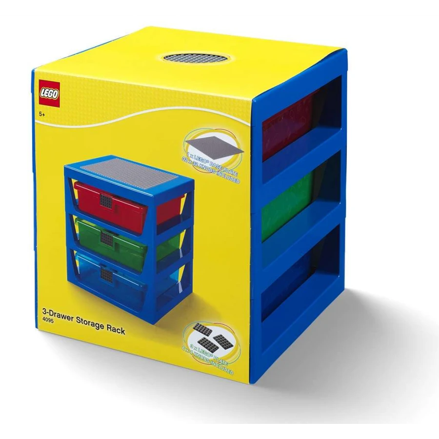 LEGO® STORAGE organizér se třemi zásuvkami modrý