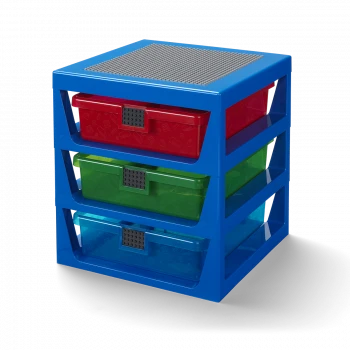 LEGO® STORAGE organizér se třemi zásuvkami modrý