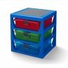 LEGO® STORAGE organizér se třemi zásuvkami modrý