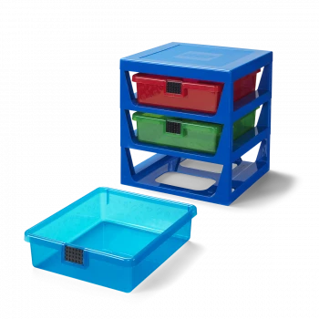 LEGO® STORAGE organizér se třemi zásuvkami modrý