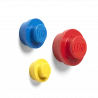 LEGO® 4016 ICONIC Věšák na zeď, 3 ks - žlutá, modrá, červená
