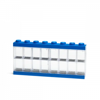 LEGO® sběratelská vitrínka na 16 minifigurek - modrá