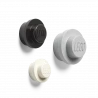 LEGO® 4016 ICONIC Věšák na zeď, 3 ks - bílá, černá, šedá