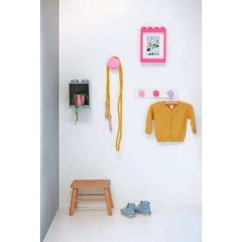 LEGO® Věšák na zeď - růžový fialový