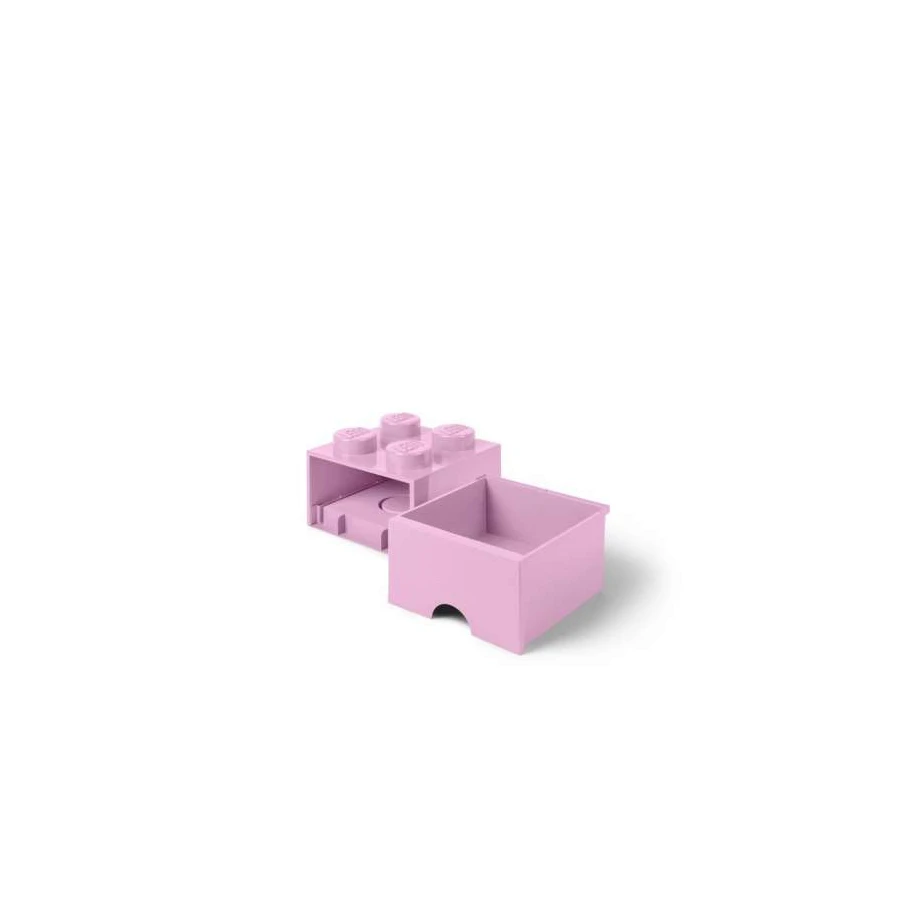 LEGO® STORAGE BOX 4 Úložný box světle růžový s šuplíky