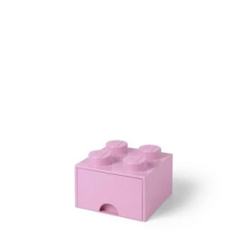 LEGO® STORAGE BOX 4 Úložný box světle růžový s šuplíky