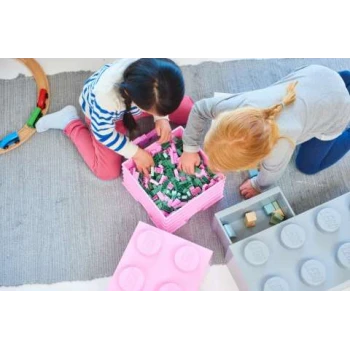 LEGO® STORAGE BOX 4 Úložný box světle růžový s šuplíky