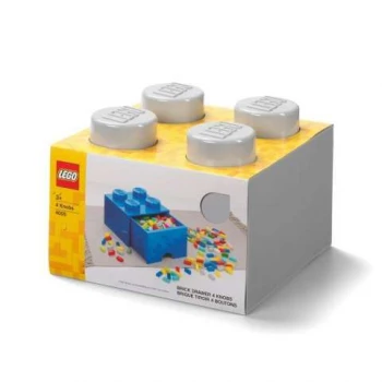 LEGO® STORAGE BOX 4 Úložný box světle šedý s šuplíky
