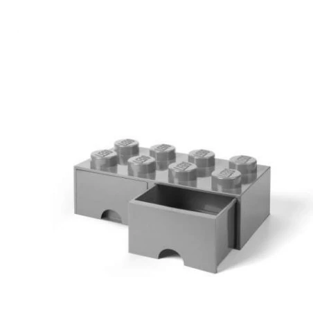 LEGO® STORAGE BOX 8 Úložný box světle šedý s šuplíky