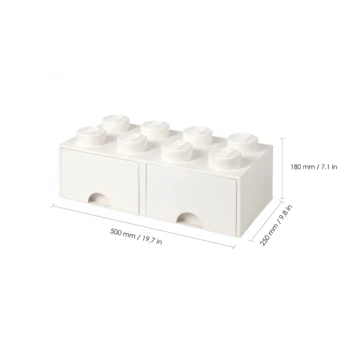 LEGO® STORAGE BOX 8 Úložný box bílý s šuplíky