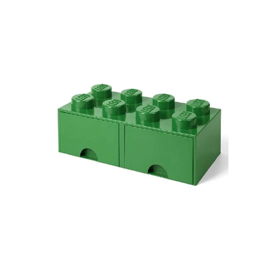 LEGO® STORAGE BOX 8 Úložný box zelený s šuplíky