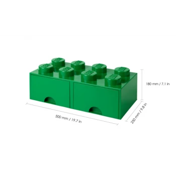 LEGO® STORAGE BOX 8 Úložný box zelený s šuplíky