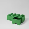 LEGO® STORAGE BOX 8 Úložný box zelený s šuplíky