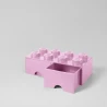LEGO® STORAGE BOX 8 Úložný box světle růžový s šuplíky