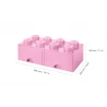 LEGO® STORAGE BOX 8 Úložný box světle růžový s šuplíky