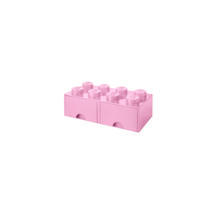 LEGO® STORAGE BOX 8 Úložný box světle růžový s šuplíky