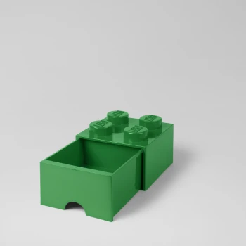 LEGO® STORAGE BOX 4 Úložný box zelený s šuplíky