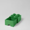 LEGO® STORAGE BOX 4 Úložný box zelený s šuplíky
