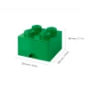 LEGO® STORAGE BOX 4 Úložný box zelený s šuplíky