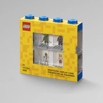 LEGO® sběratelská vitrínka na 8 minifigurek - modrá