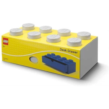 LEGO® STORAGE Stolní box 8 se zásuvkou světle šedý